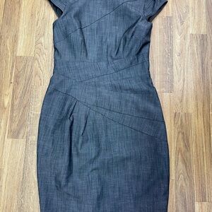 Chic Charcoal Midi Dress